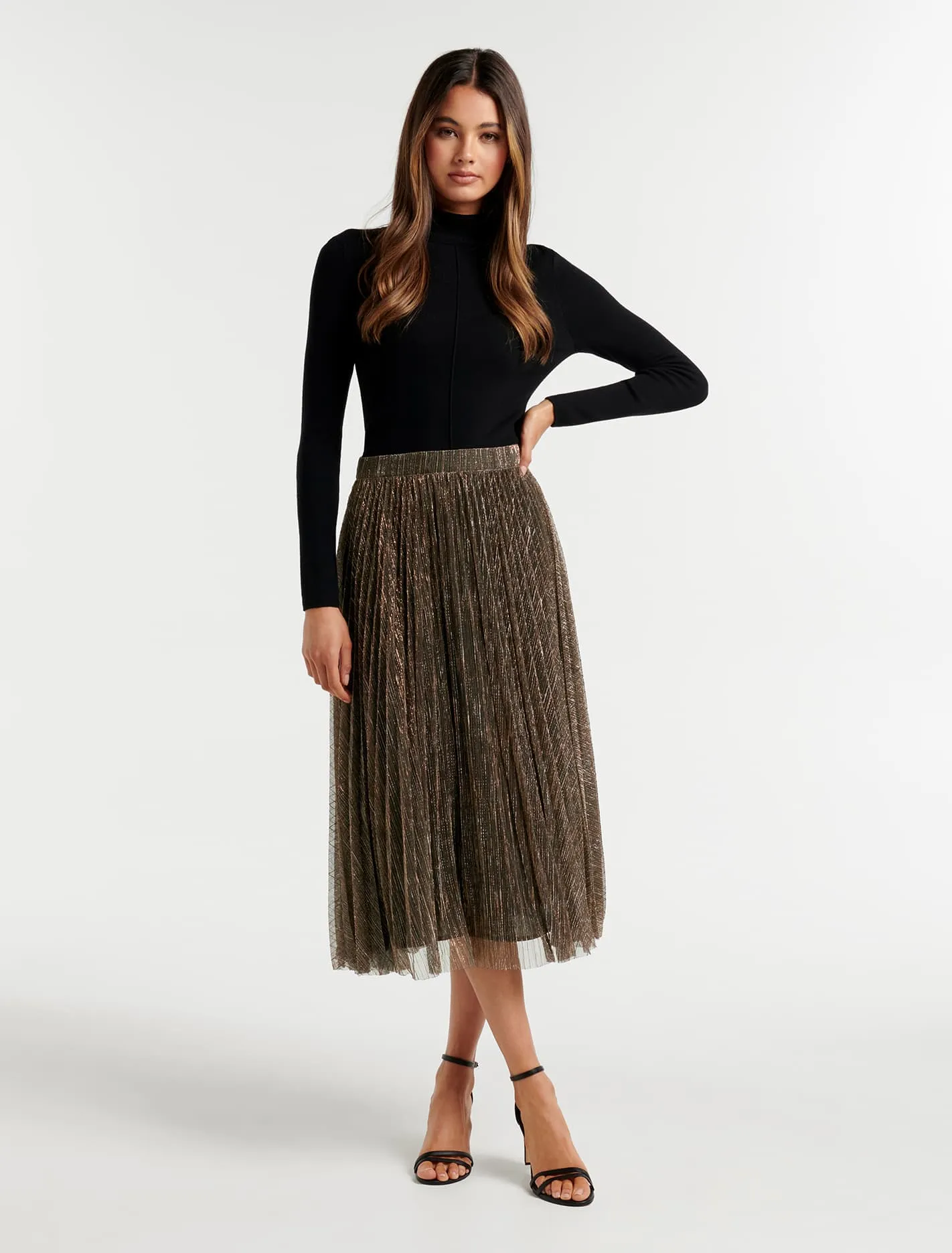 Jenny Pleated Plisse Skirt
