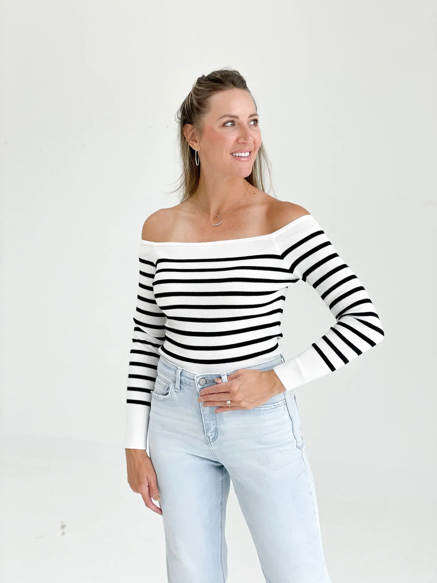 Kate Off The Shoulder Top - Ivory