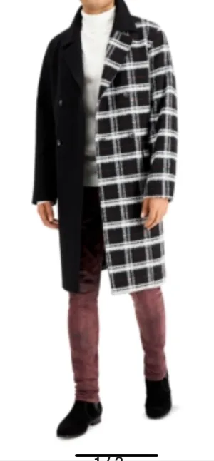 Mens Plaid Brown Color Overcoat