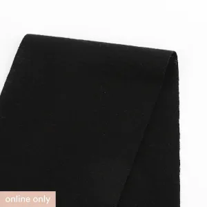 Midweight Stretch Merino Jersey - Black (remnant)