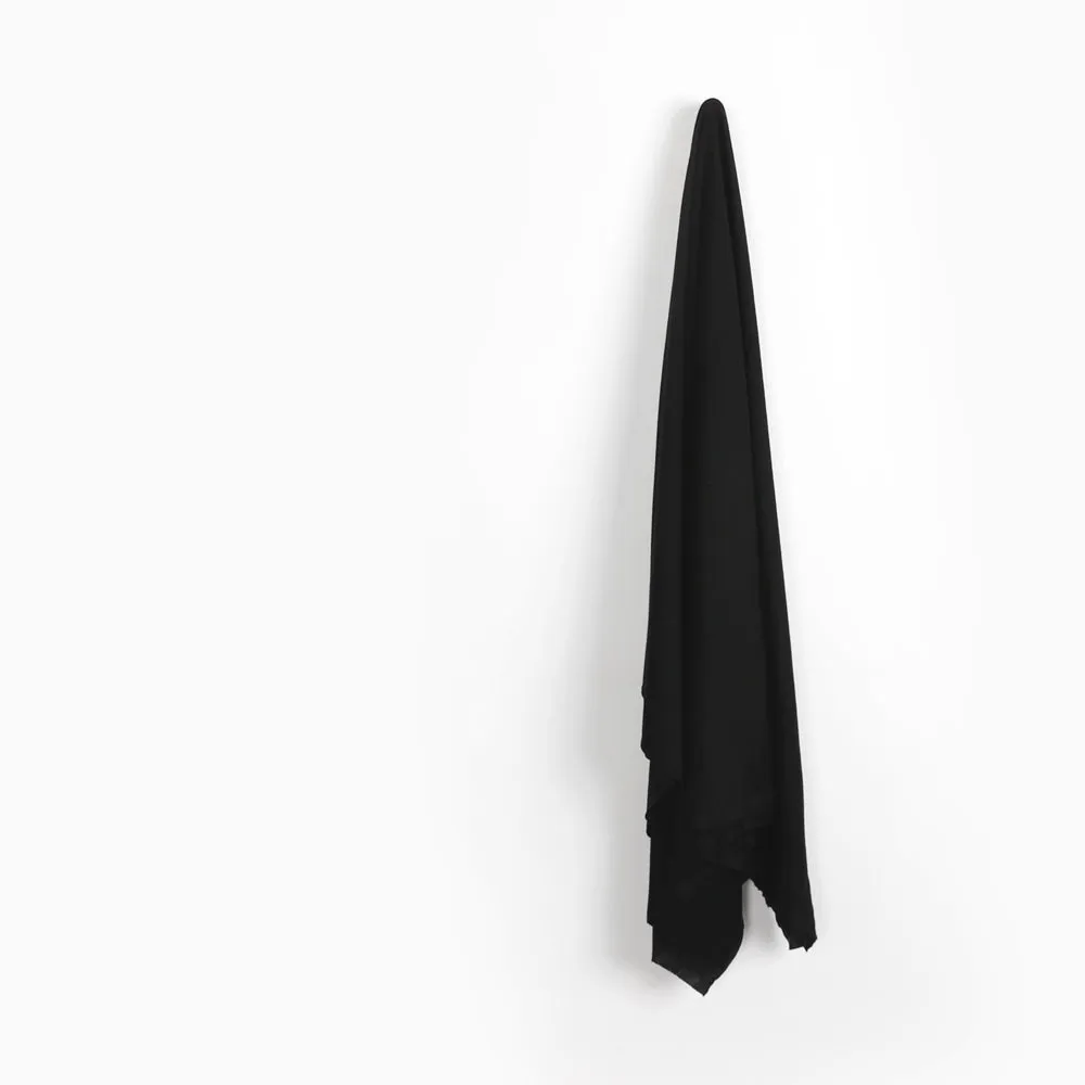 Midweight Stretch Merino Jersey - Black (remnant)
