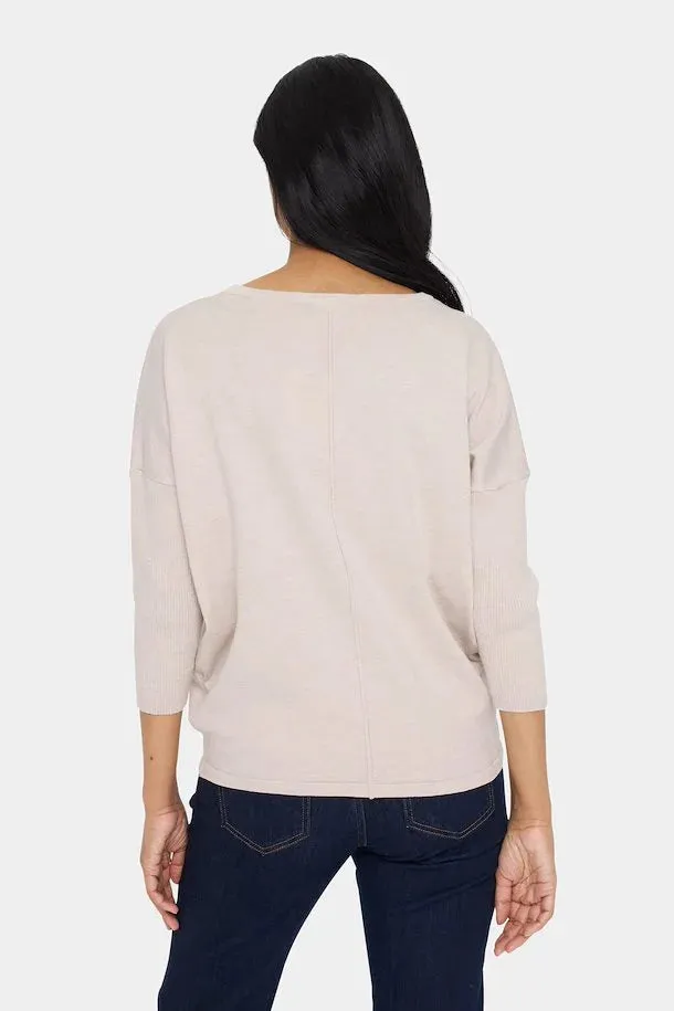 Mila R-Neck Pullover - Gray Morn Melange