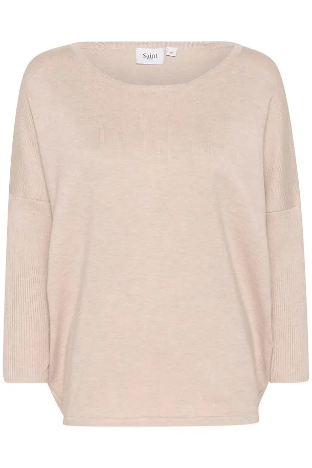 Mila R-Neck Pullover - Gray Morn Melange