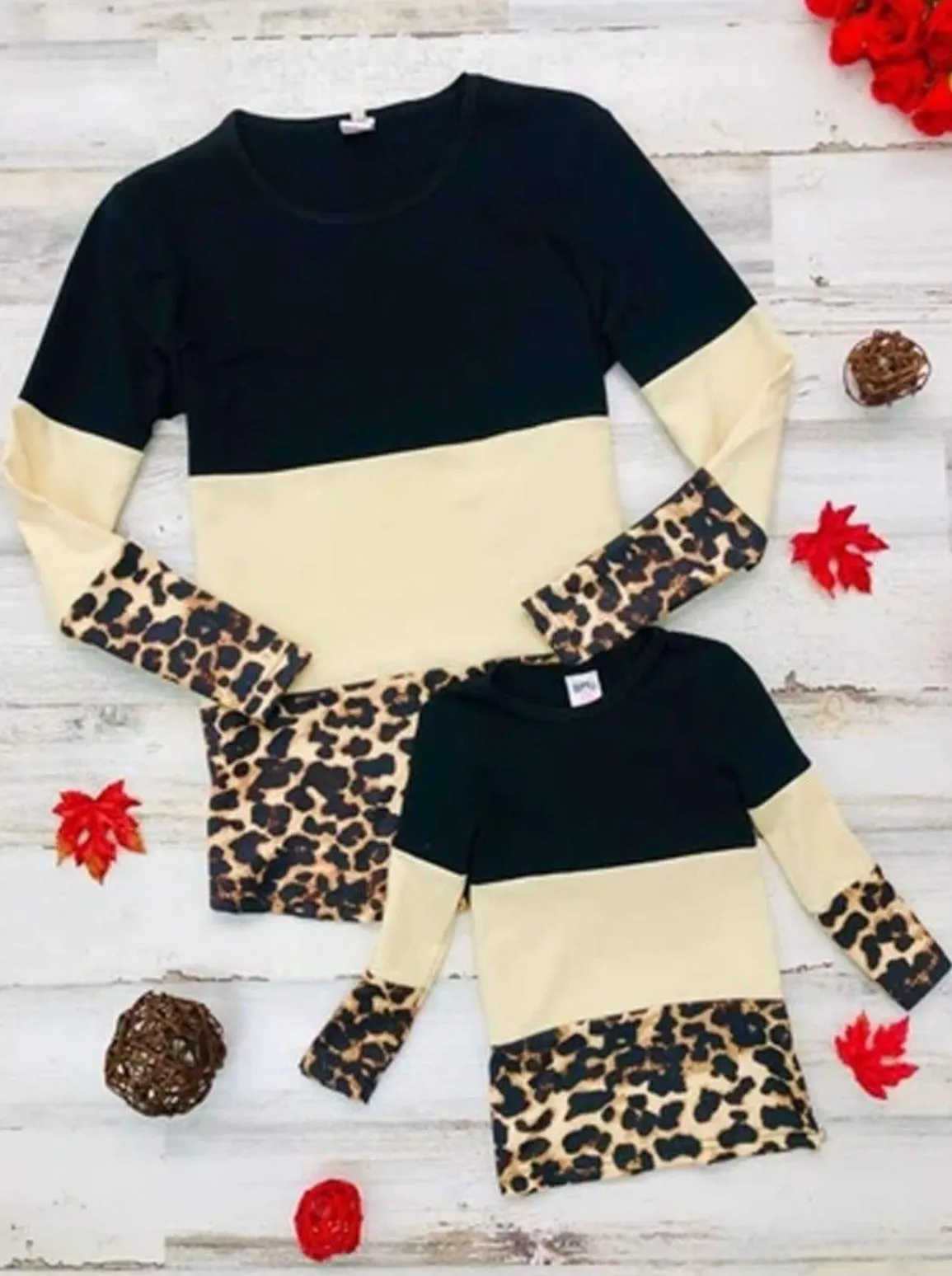 Mommy and Me Queen and Cub Colorblock Top