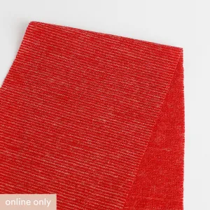Needle Stripe Merino Blend Jersey - Cherry (remnant)