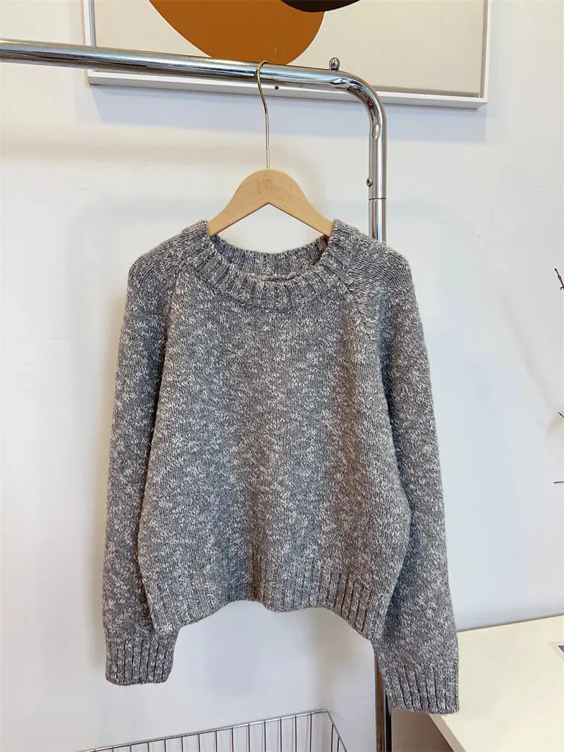 New Year Winter Lazy Mixed Colored Wool Blends Red Sweater Women Soft Skincare Loose Top Femal Pullovers Blue Grey Pink C-308