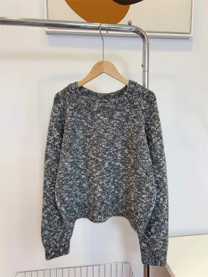 New Year Winter Lazy Mixed Colored Wool Blends Red Sweater Women Soft Skincare Loose Top Femal Pullovers Blue Grey Pink C-308