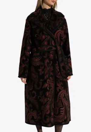 Patterned Knee-Length Coat