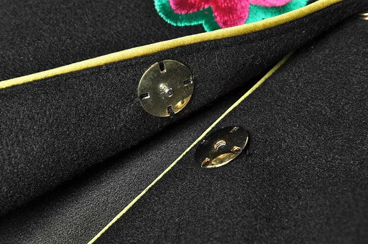Persia Spring Autumn  Long sleeve Single-breasted Embroidery Overcoat