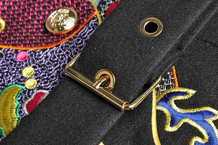 Persia Spring Autumn  Long sleeve Single-breasted Embroidery Overcoat