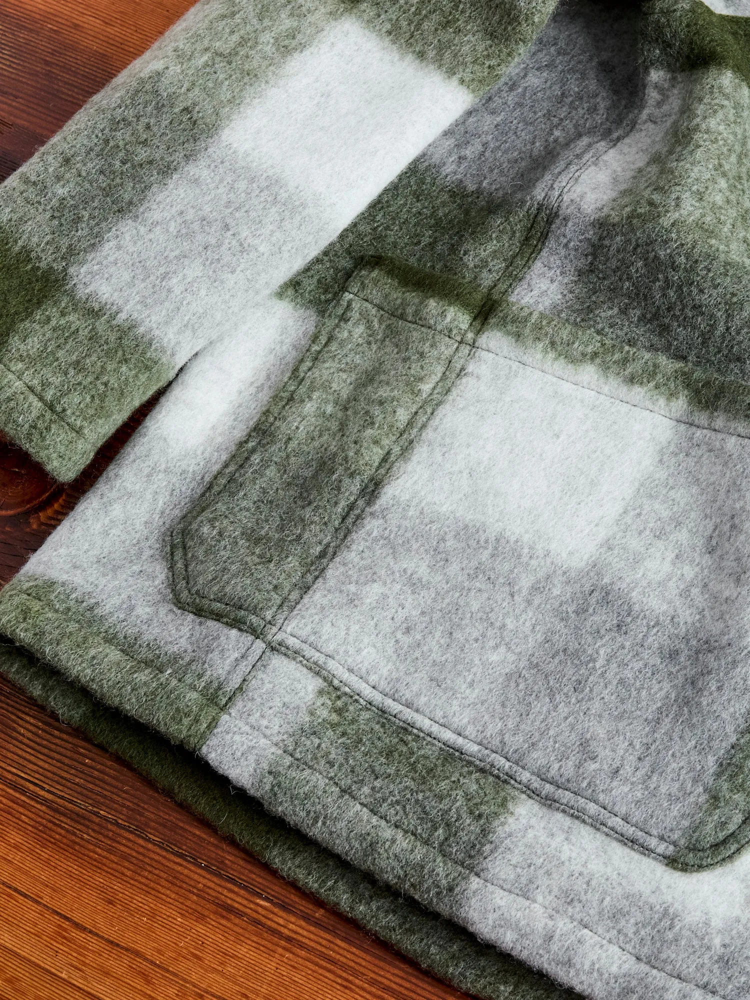 Plaid Wool Ormiston Jacket in Forest Check