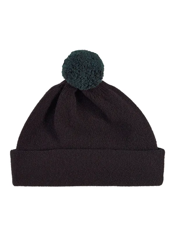 Plain Hat Contrast PomPom