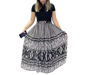 PRINTED RAYON SKIRT  PRINT 113