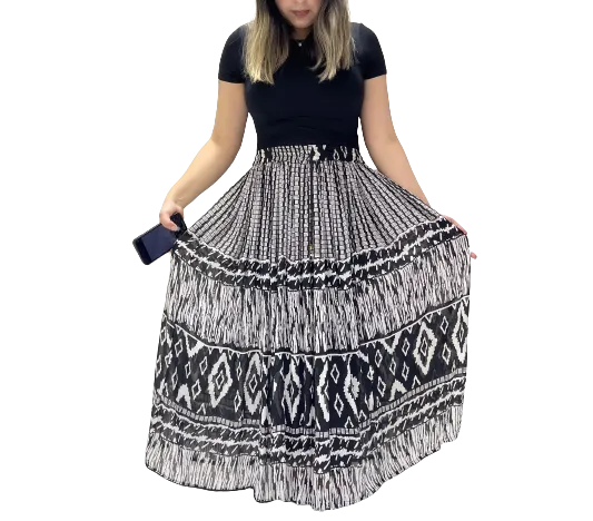 PRINTED RAYON SKIRT  PRINT 113