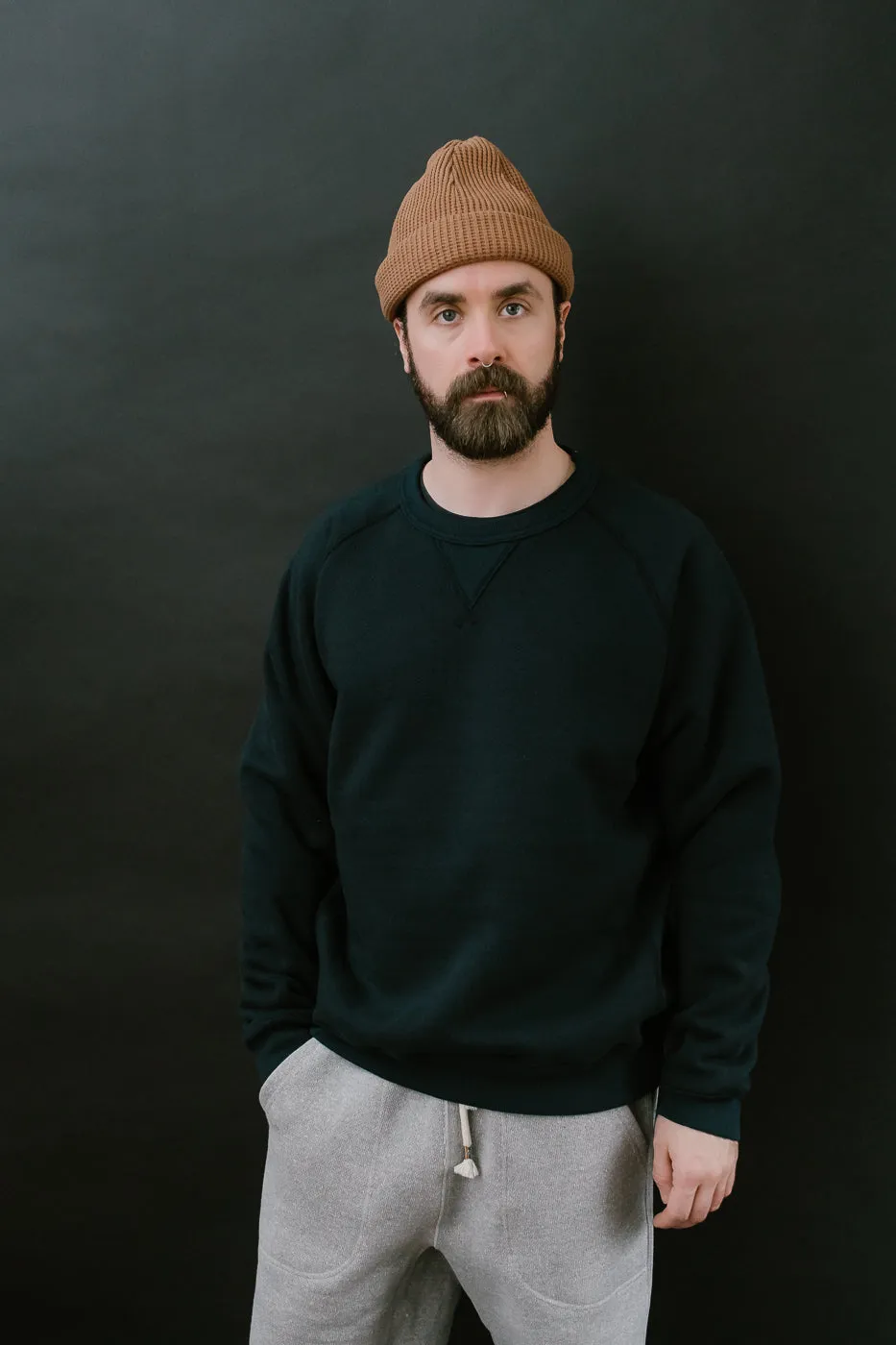 Pullover Crewneck 876gsm Double Heavyweight French Terry - Navy