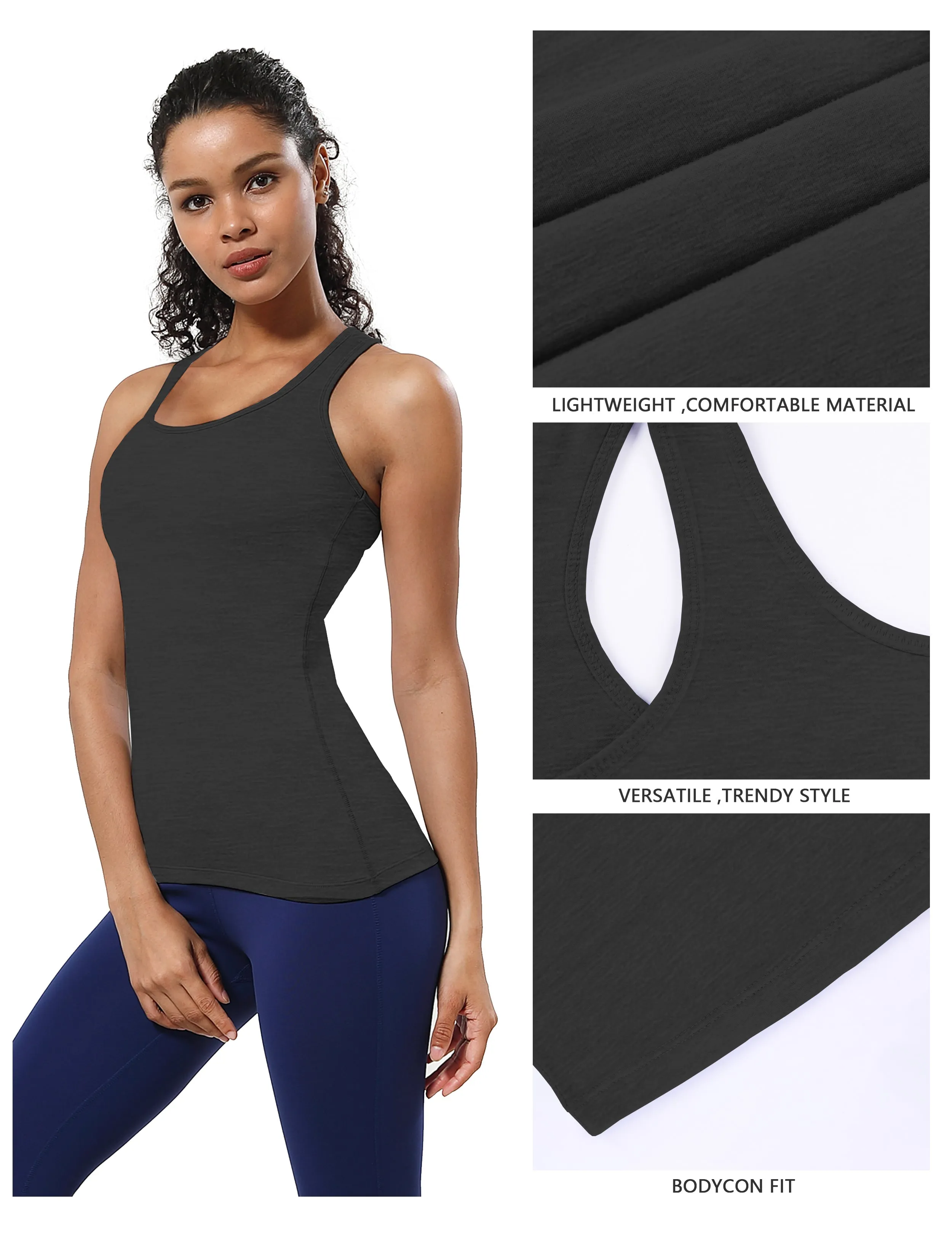 Racerback Athletic Tank Tops heathercharcoal_Golf