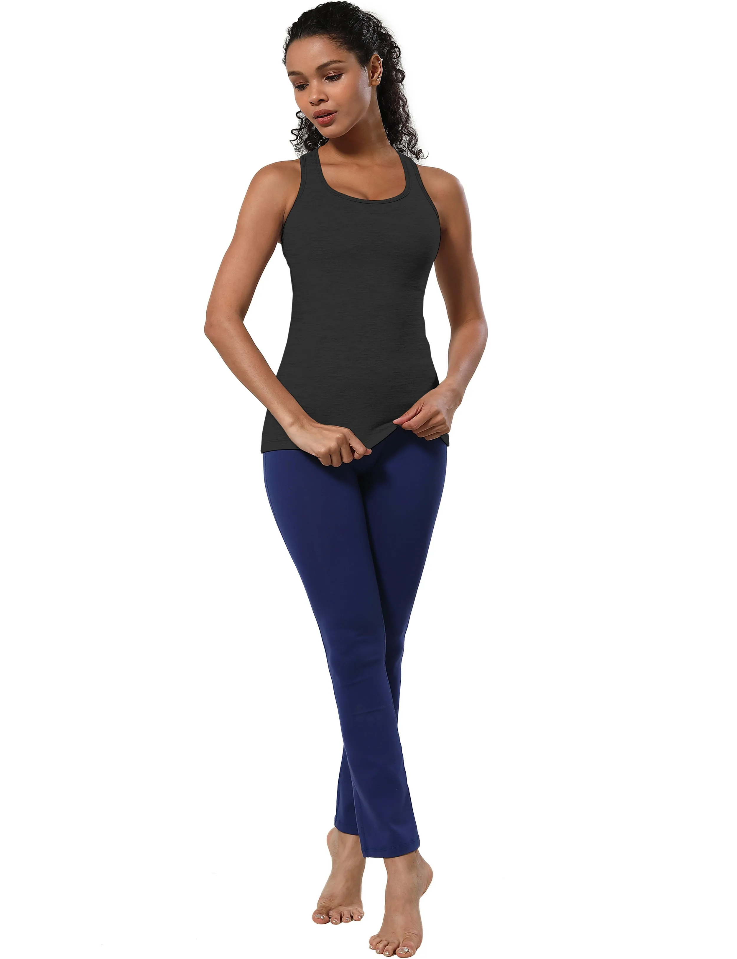 Racerback Athletic Tank Tops heathercharcoal_Golf