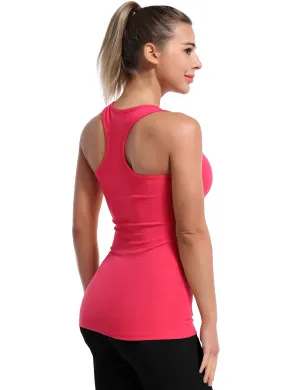 Racerback Athletic Tank Tops red_Biking