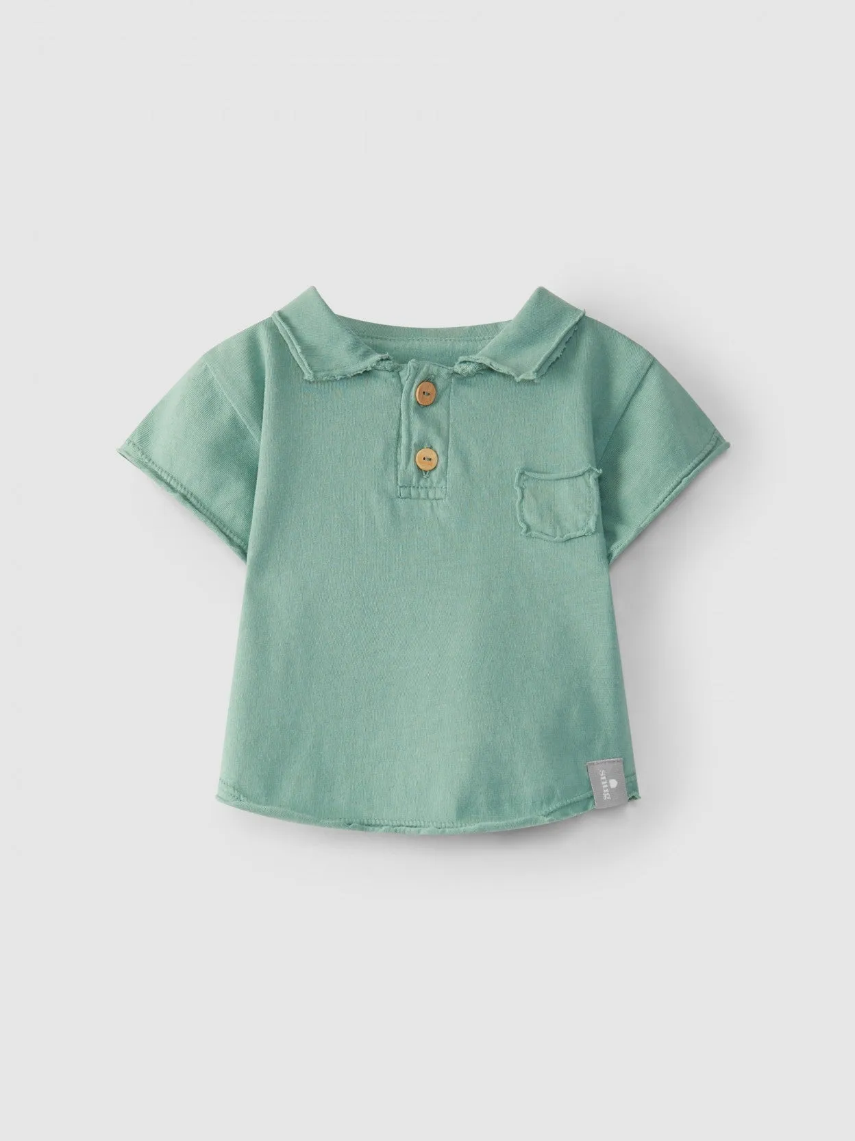Soft Jersey Polo Top - Mint