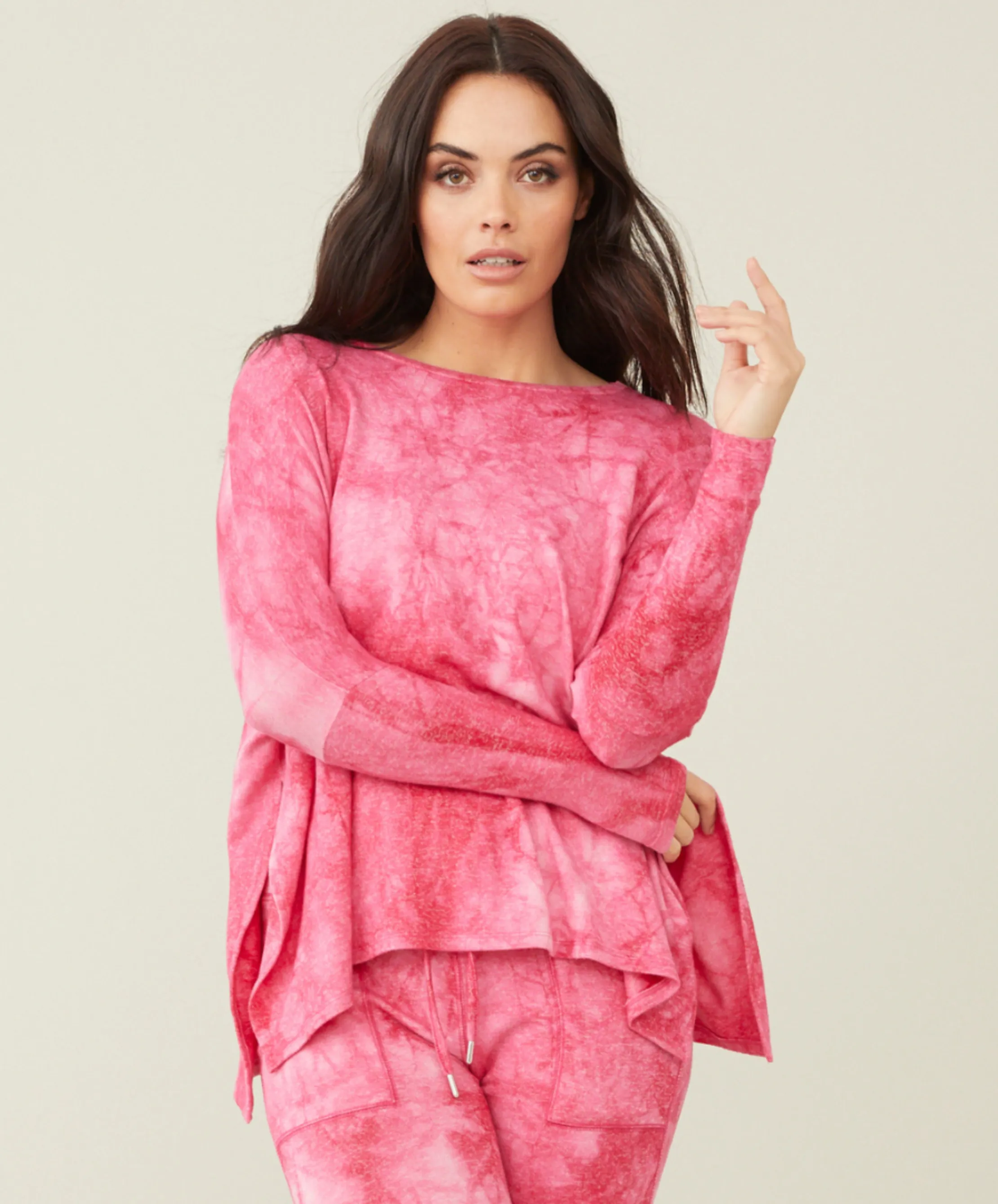 Soft Stretch Oversized Scoop Tie Dye