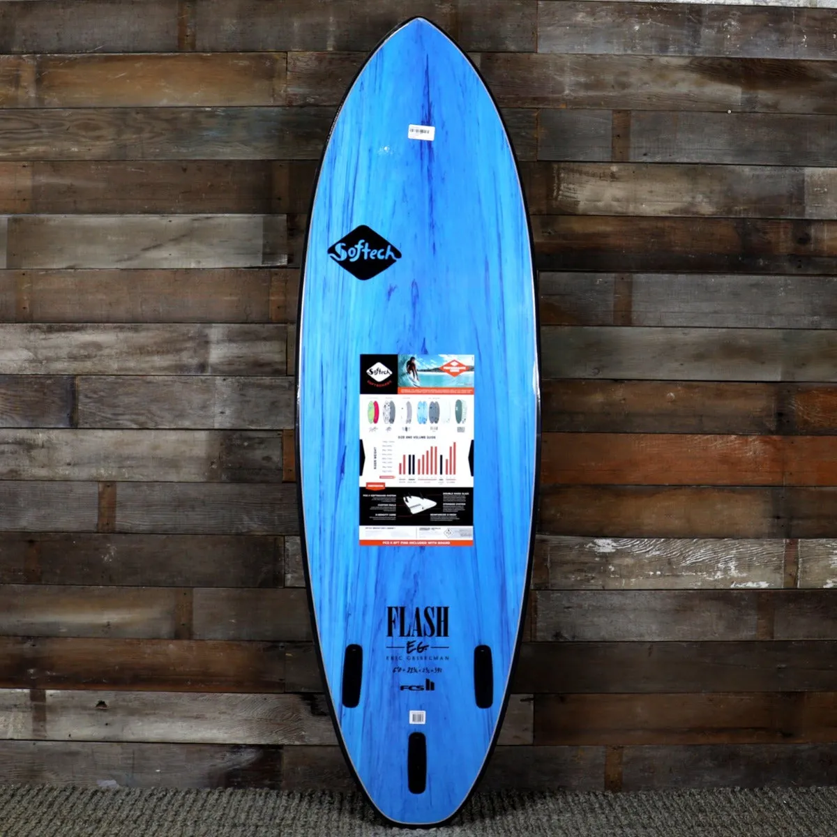 Softech Eric Geiselman Flash 6'0 x 21 ¼ x 2 ½ Surfboard - Aqua Marble
