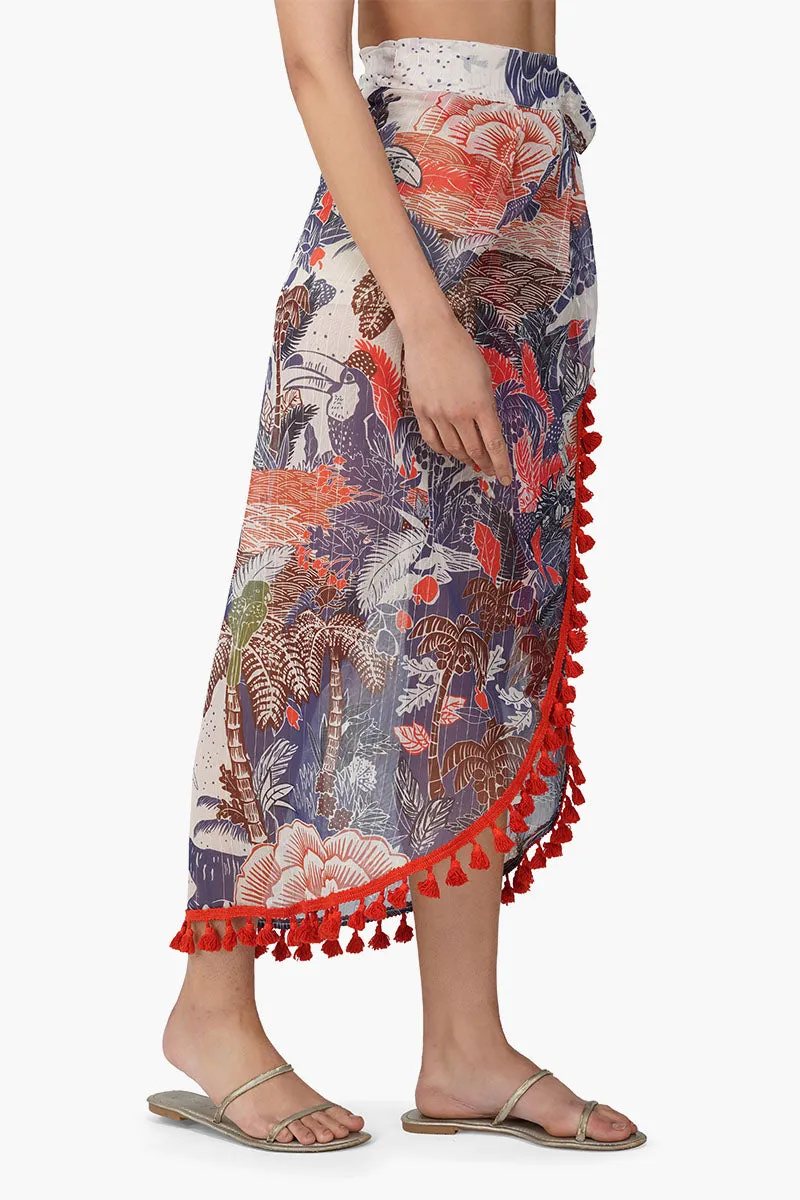 Taste Of Blue Tropics Sarong