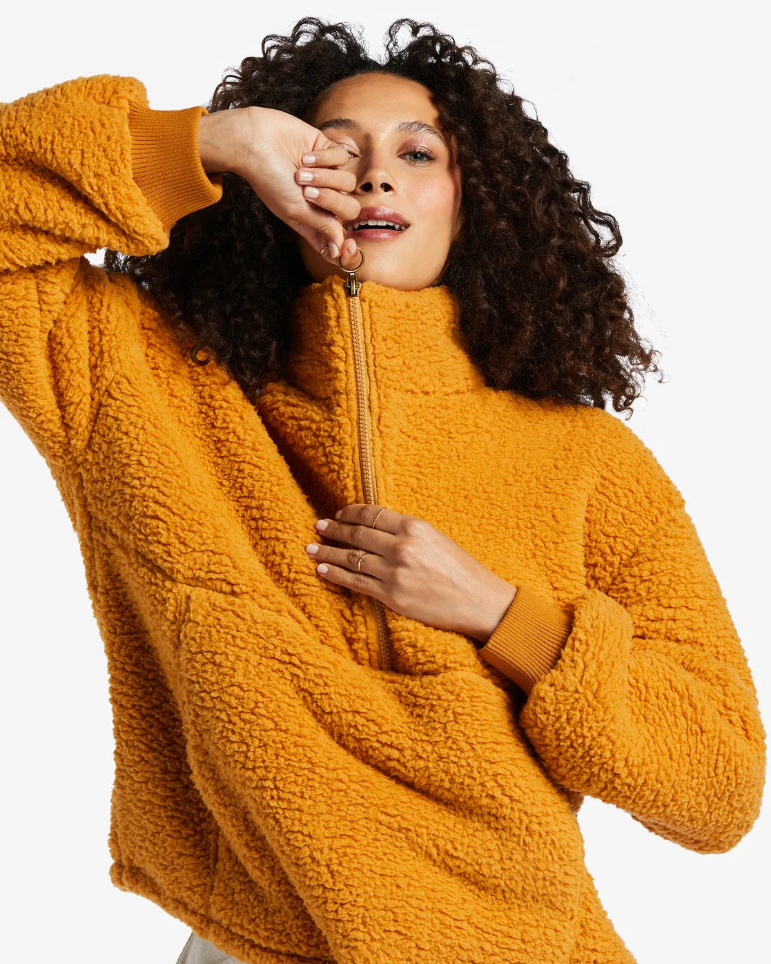 Time Off Half-Zip Fleece Pullover - Golden Rays