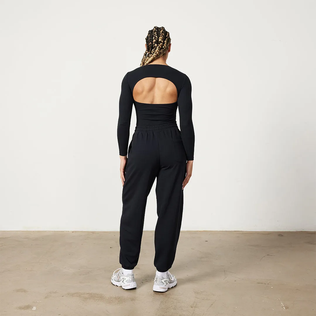 Vanquish Restore Black Long Sleeve Ribbed Bodysuit