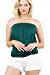 Women's Sleeveless Stretchy Pleated Tube Top Blouse